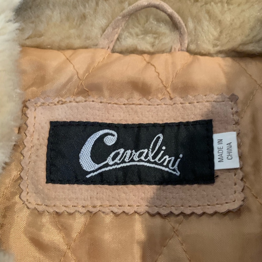 cavalini leather jacket with fur - Picture 3 of 4